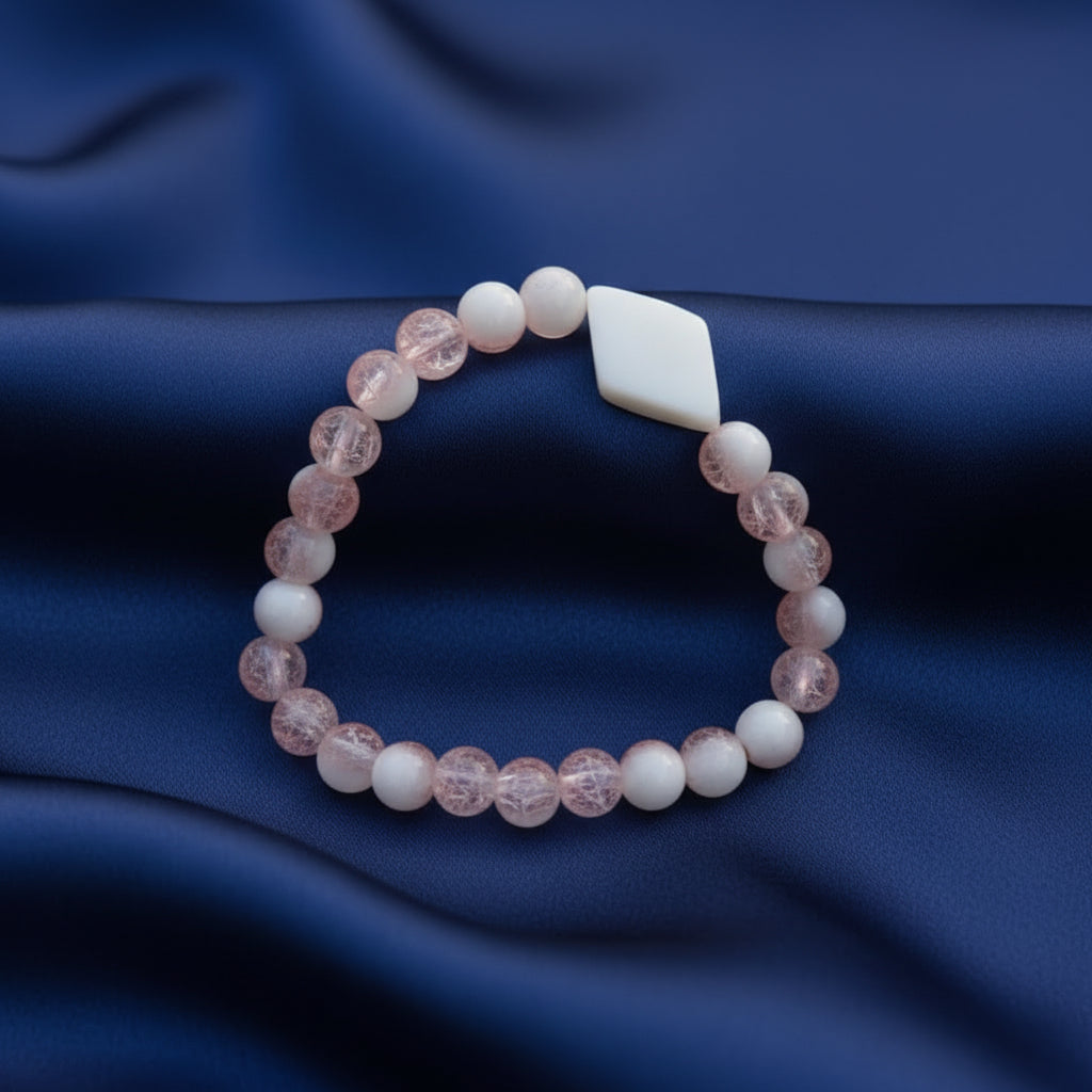 Blush Pink & Lavender Beaded Jewelry Set