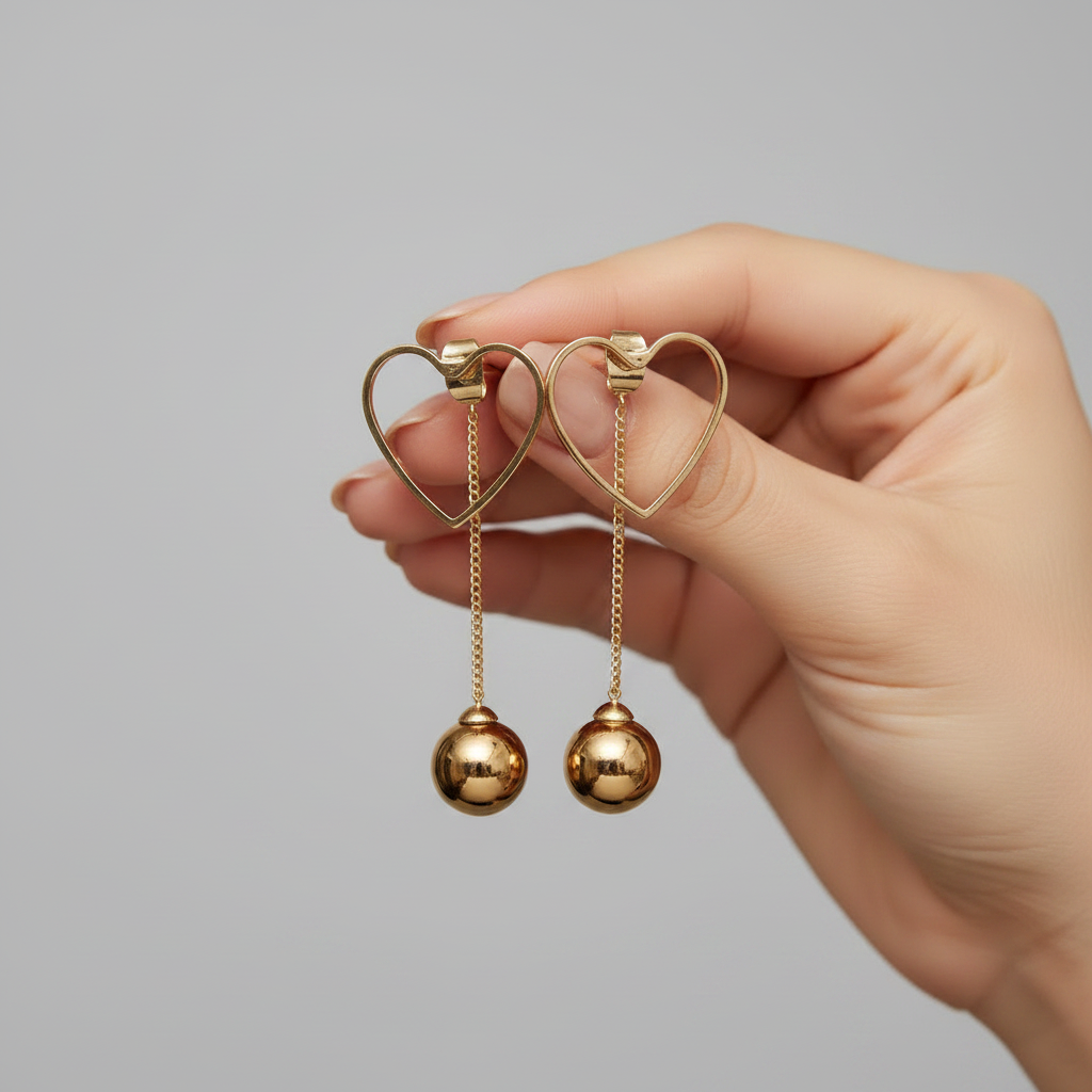 Golden Love Drop Earrings