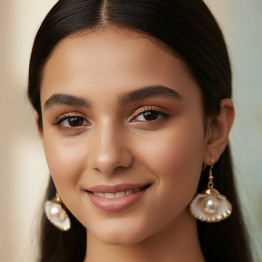 Elegant Gold Shell Earrings