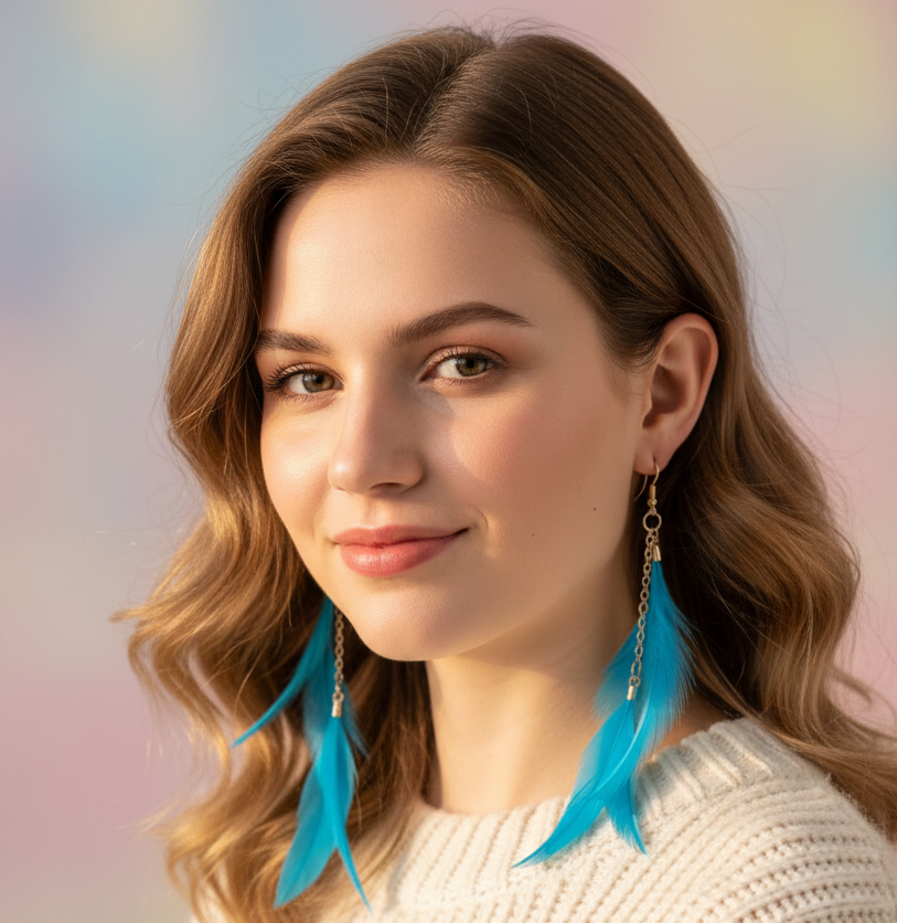 Blue feather