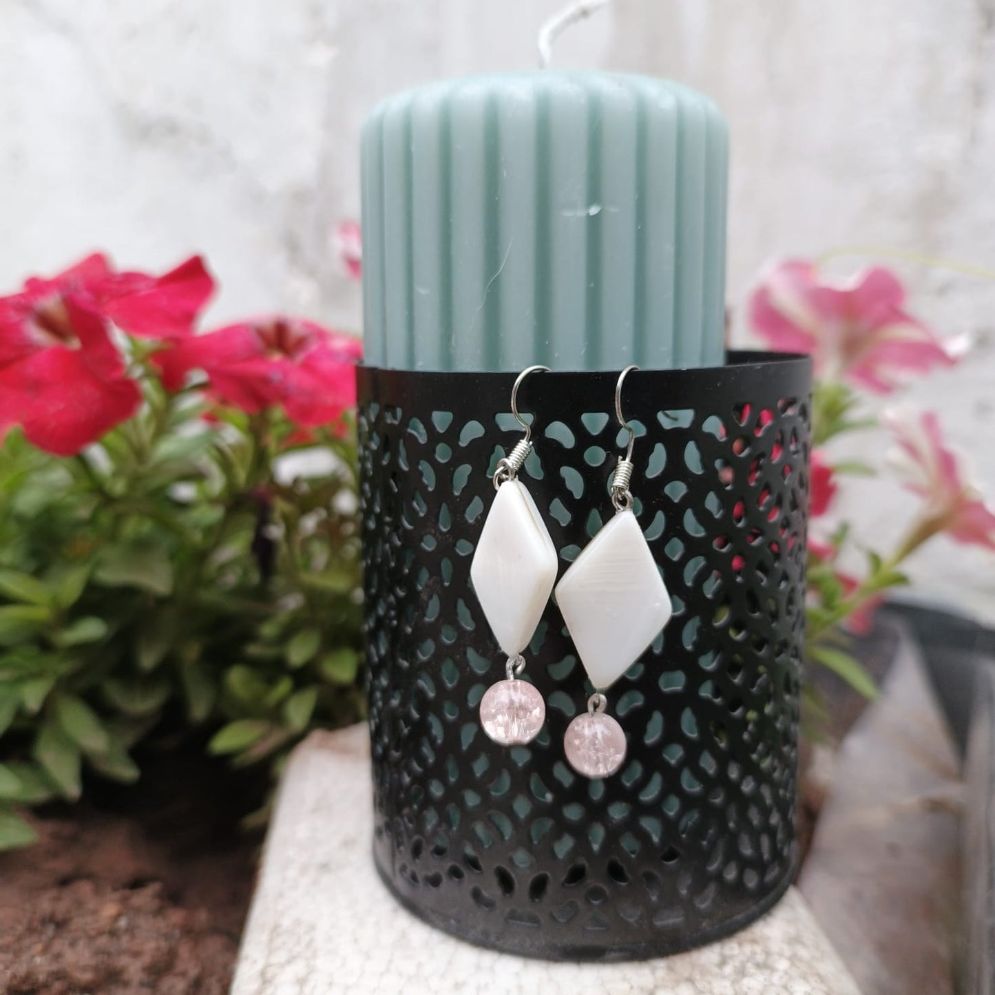 Blush Pink & Lavender Beaded Jewelry Set