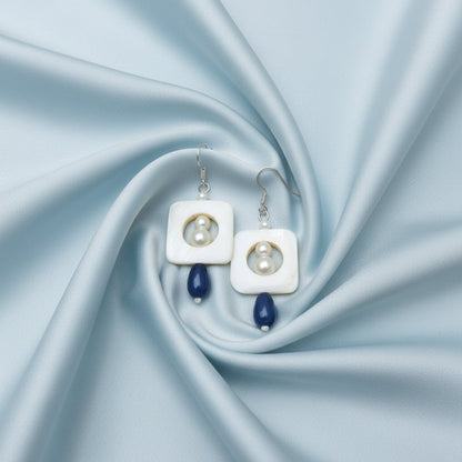 Ocean Square with Indigo Pearl Drop