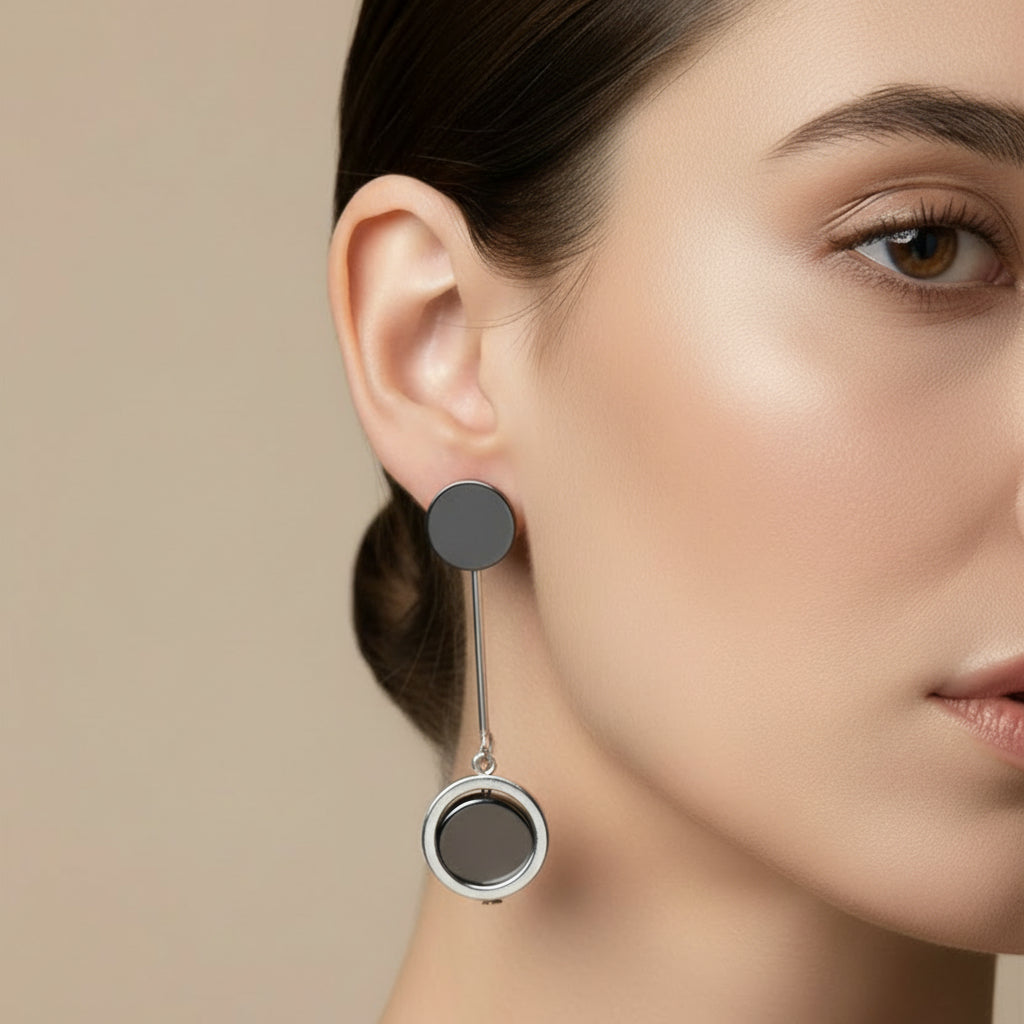 Silver Circle Dangles