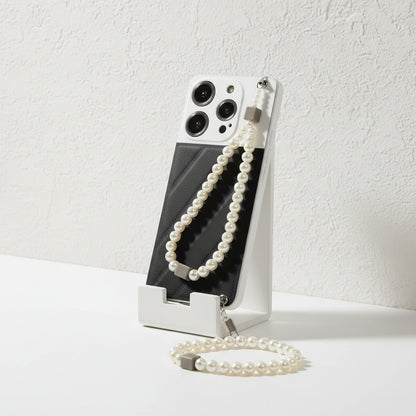 Monochrome Muse Pearl Phone Strap Wristlet